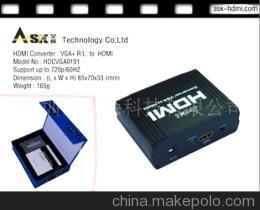 【VGA转HDMI转换器HDMI、VGA转换器、高清转换器工厂直销!】价格,厂家,图片,转换器/切换器,深圳市艾森魏尔科技-