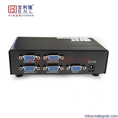 【供应vga分配器一分四】价格,厂家,图片,转换器/切换器,东莞市秋叶原电子-